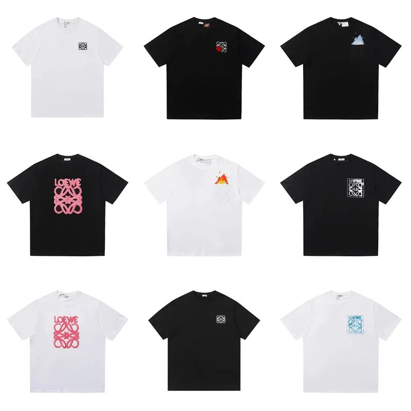 Loewe Anagram Graphic Cotton T-Shirt Multicolor