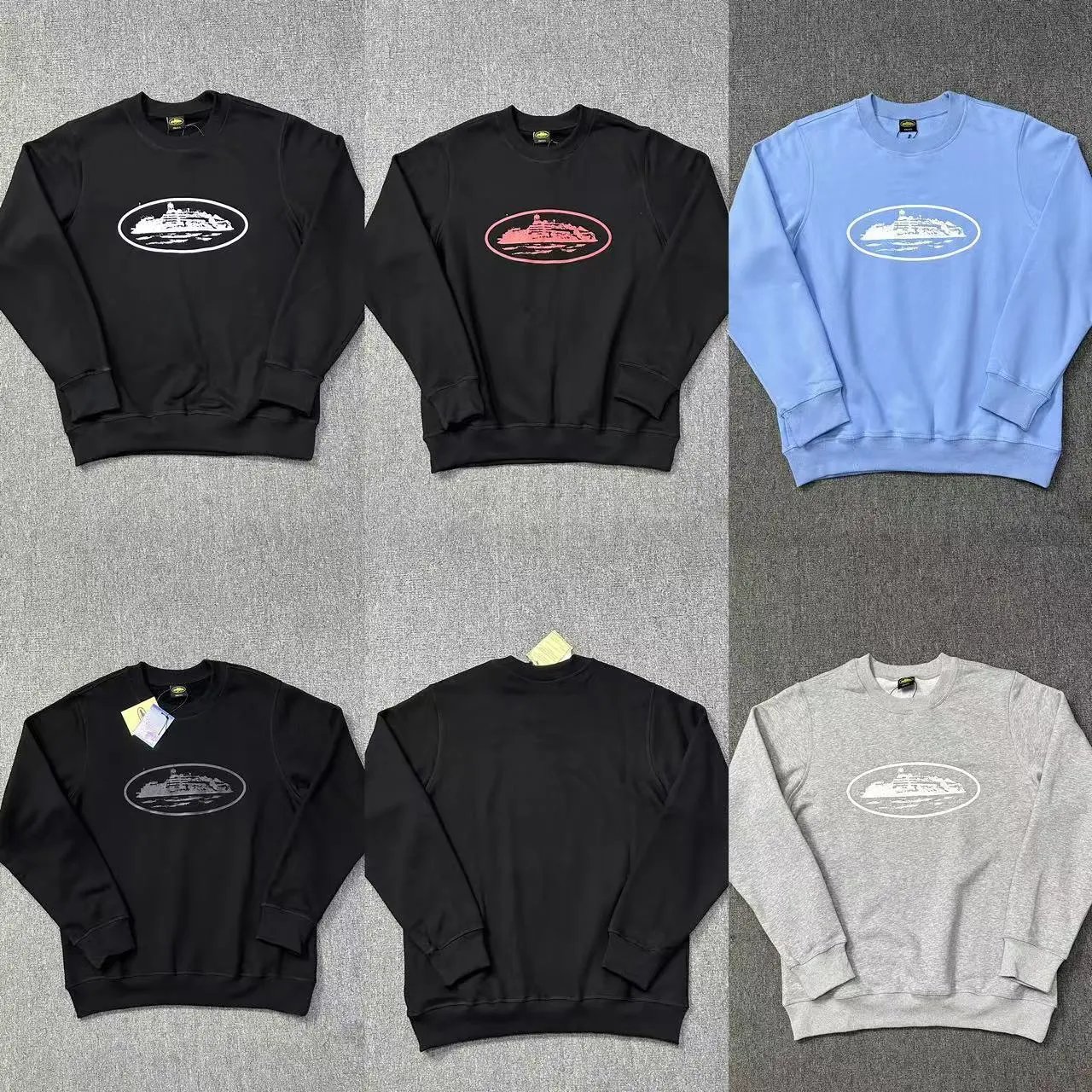 Corteiz Island Crewneck Graphic Streetwear Sweatshirt Multicolor
