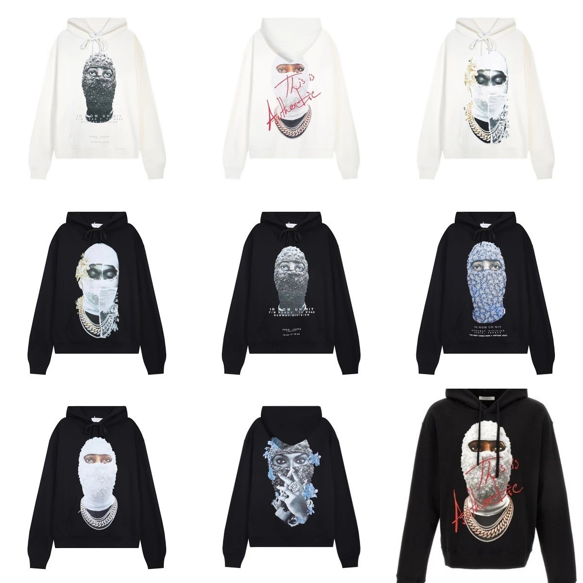 Ih Nom Uh Nit Mask Graphic Streetwear Hoodie Multicolor