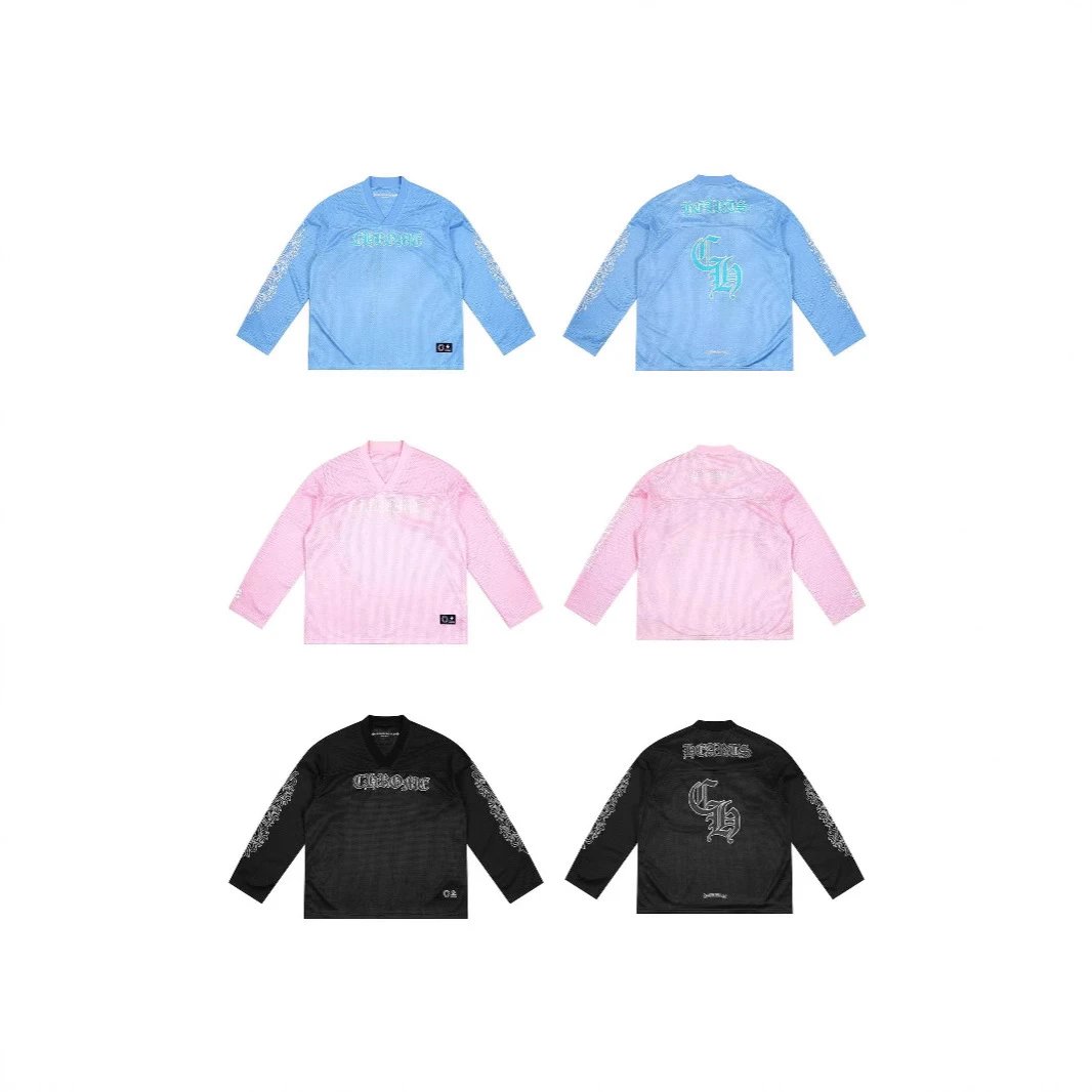 Chrome Hearts Mesh Jersey Graphic Streetwear Long Sleeve Shirt Multicolor