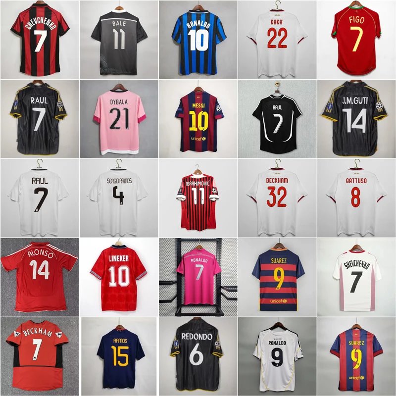 Design Retro Football Jerseys Vintage Soccer Collection Multicolor