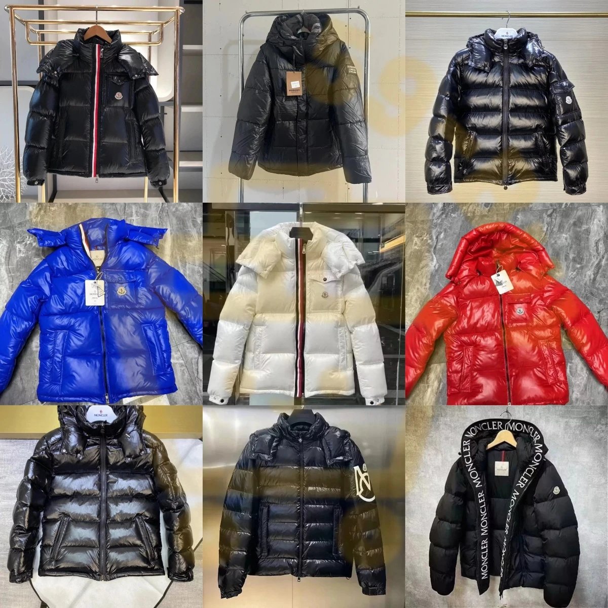 Moncler Maya Shiny Puffer Down Jacket Black