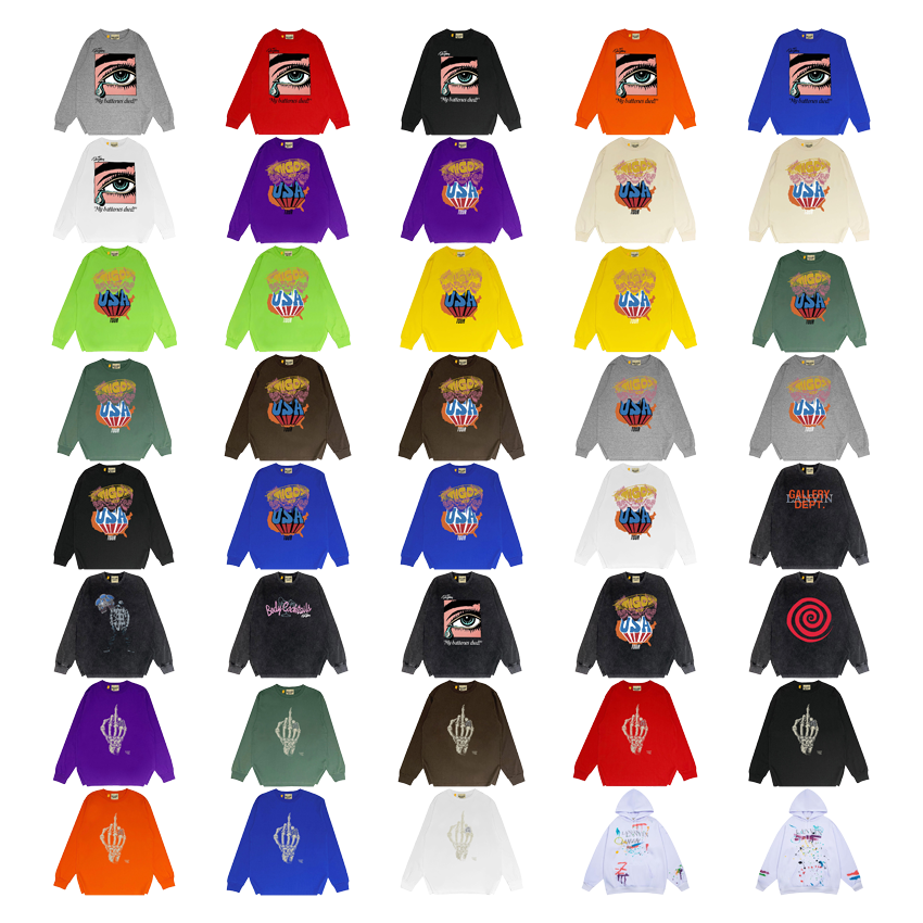 Gallery Dept. Graphic Print Streetwear Sweatshirt Multicolor