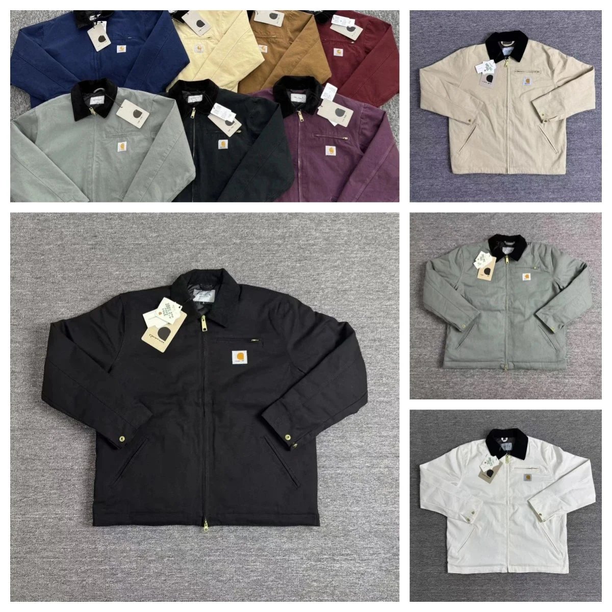 Carhartt Detroit Jacket Vintage Canvas Workwear Jacket Multicolor