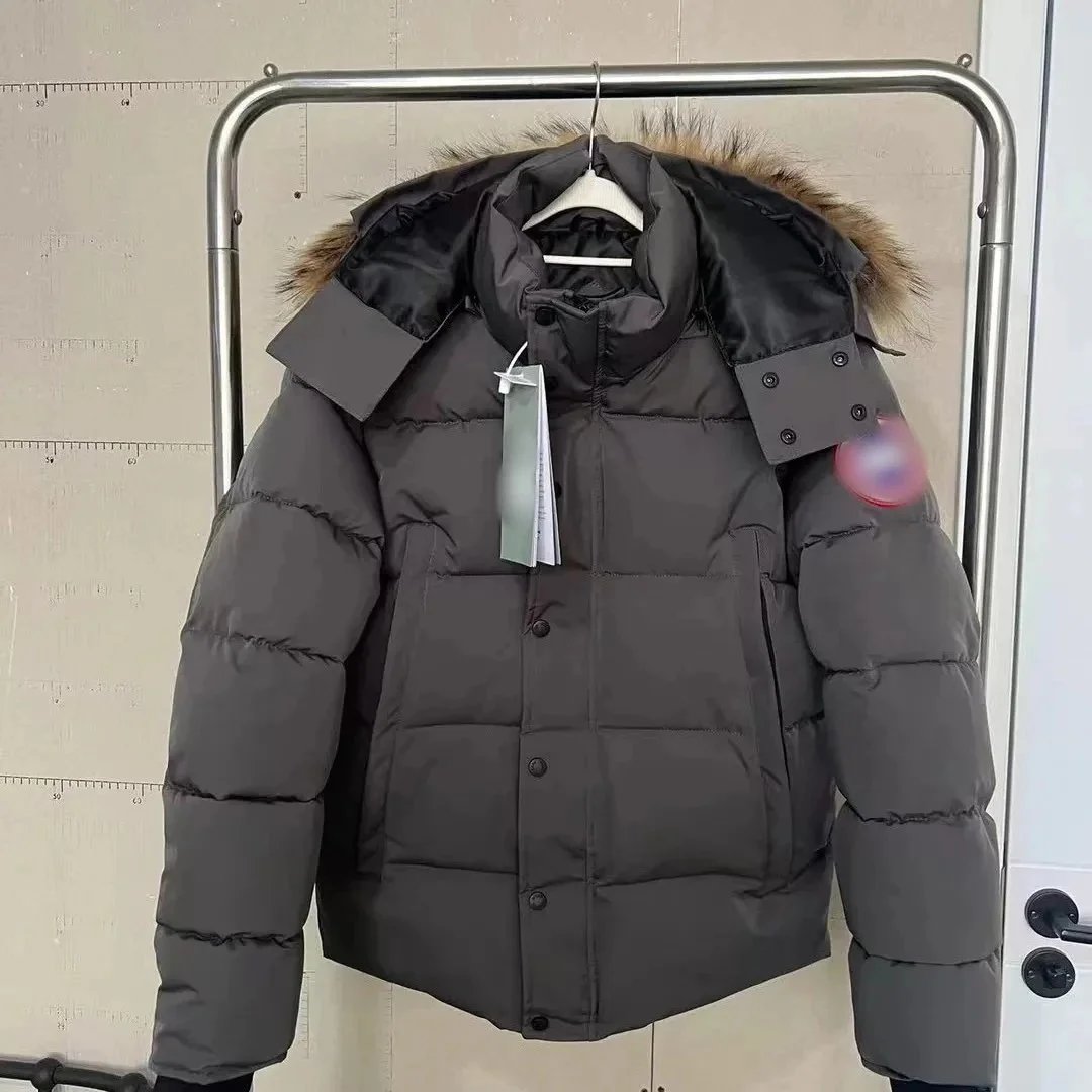 Canada Goose Wyndham Parka Fur-Trimmed Puffer Jacket Gray