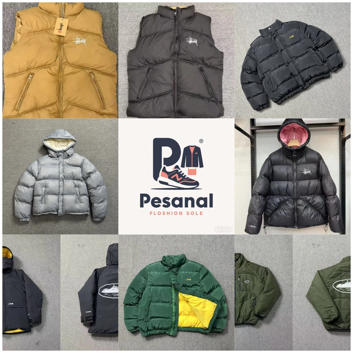 Stussy Puffer Warm Winter Jacket Black