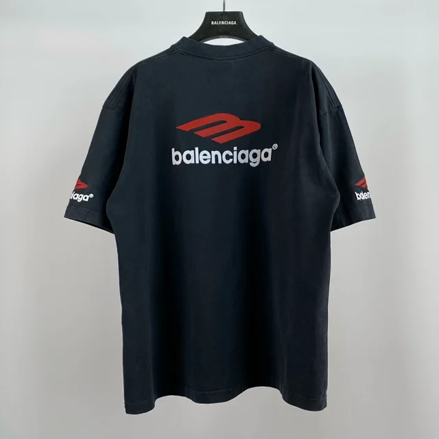 Balenciaga Speed Hunters Oversized Graphic Tee Black