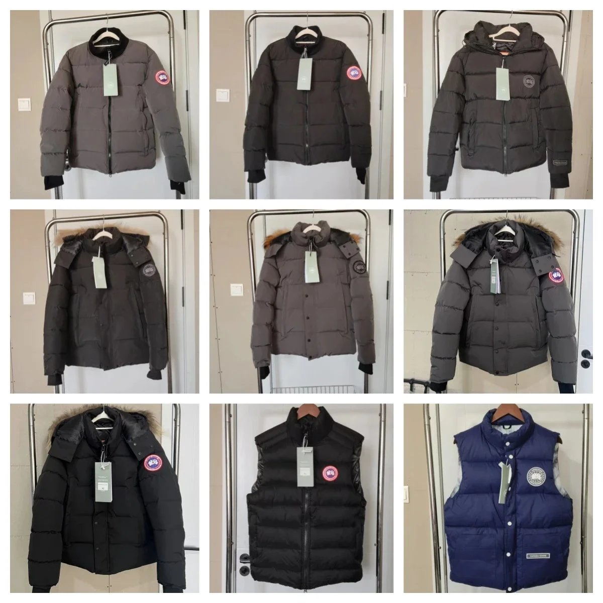 Canada Goose Puffer Jackets and Vests Winter Down Jacket Collection Black and Gray