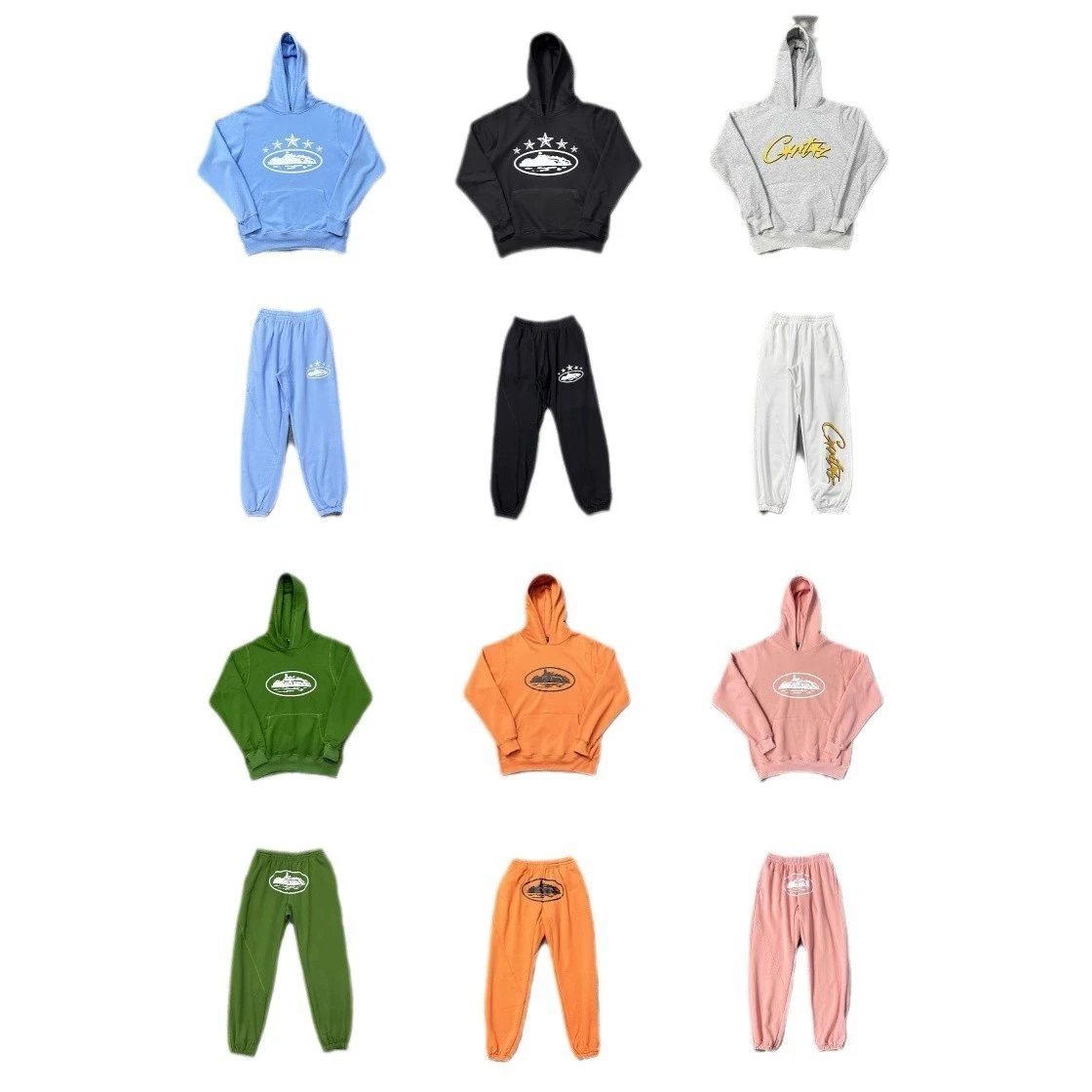 Corteiz CRTZ Rules The World Streetwear Tracksuit Set Multicolor