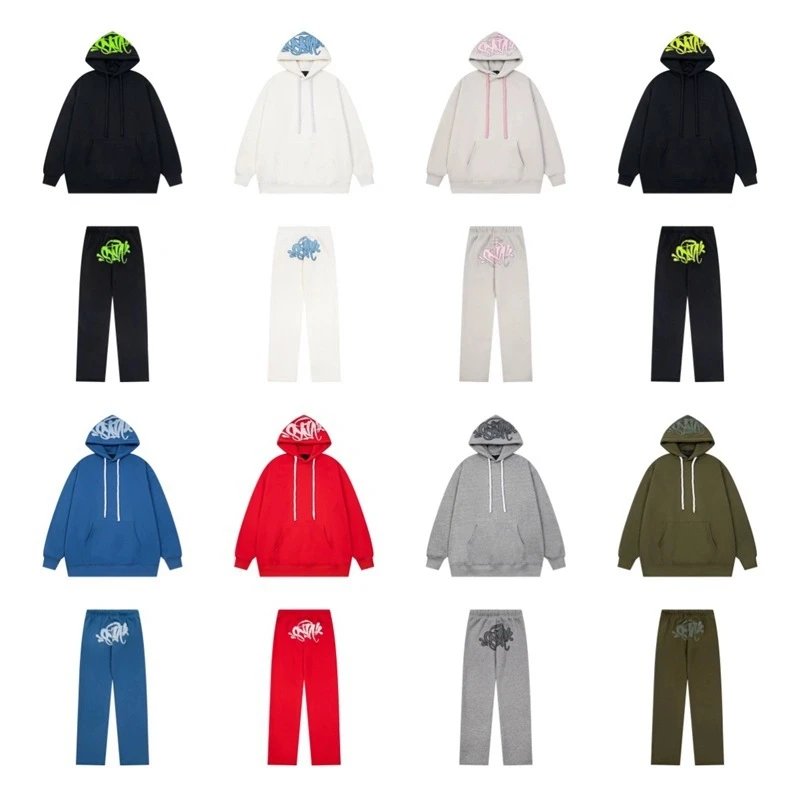 Design Graffiti Print Oversized Tracksuit Set Multicolor