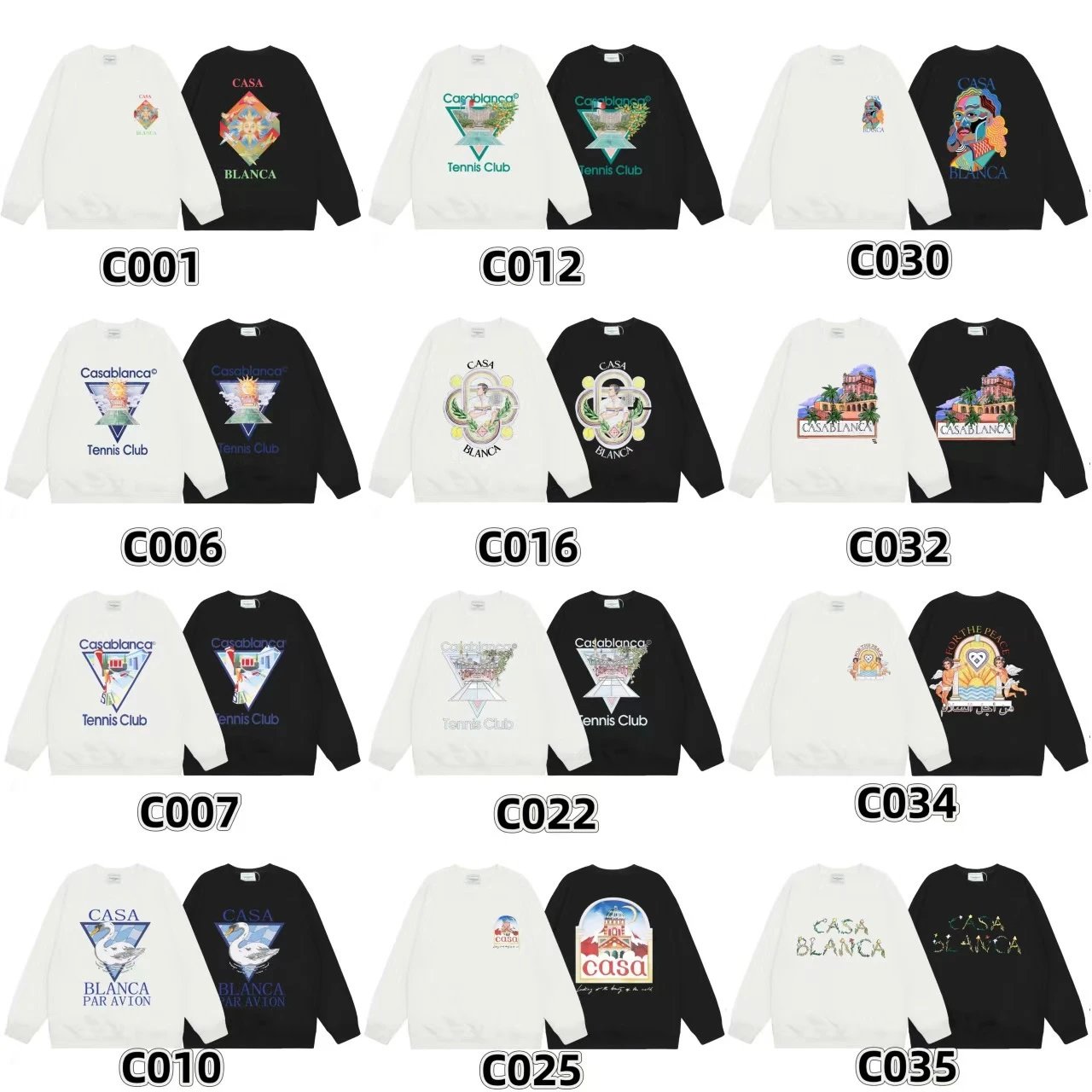 Casablanca Graphic Print Cotton Sweatshirt Multicolor