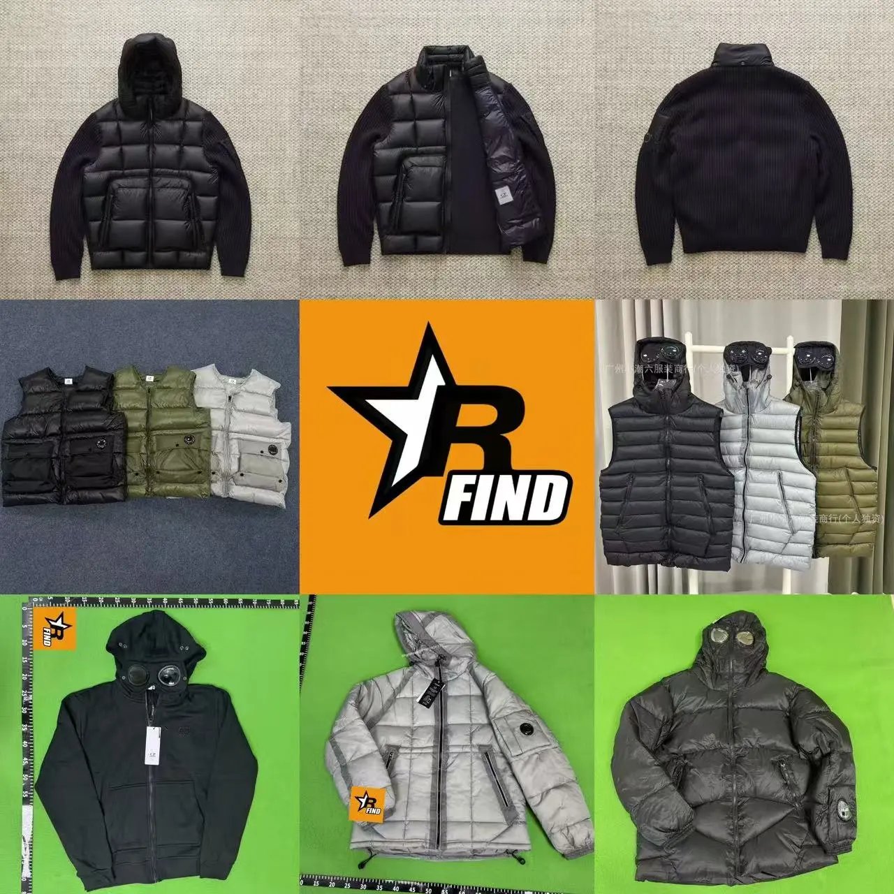 C.P. Company Goggle Jacket Hybrid Puffer Jacket Black