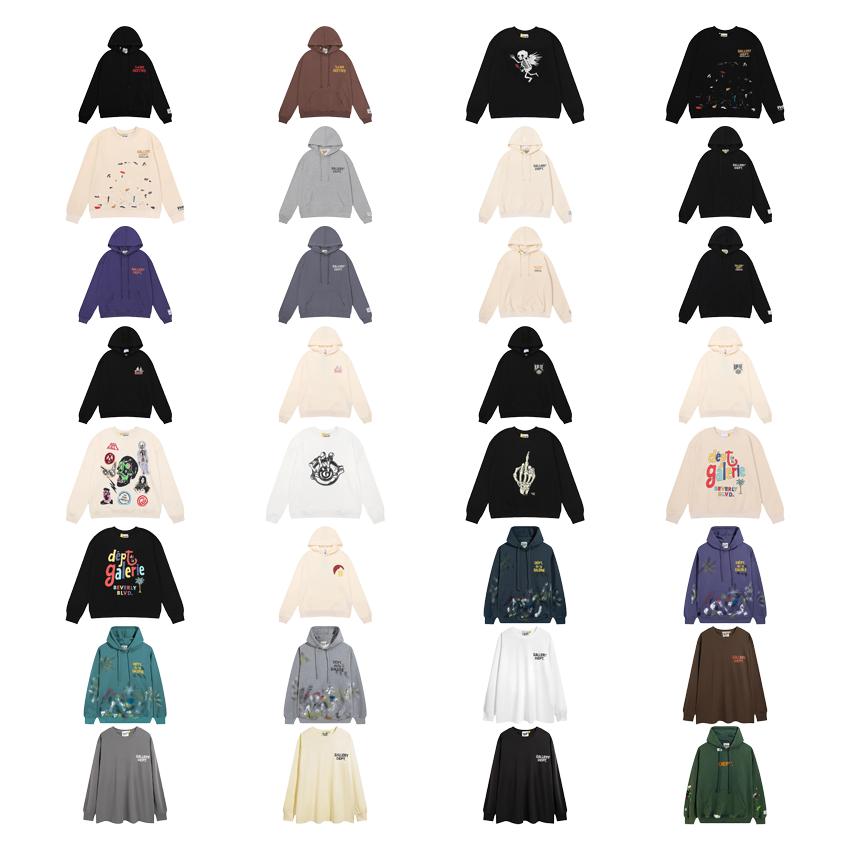 Gallery Dept. Graphic Print Streetwear Hoodie and Sweatshirt Multicolor