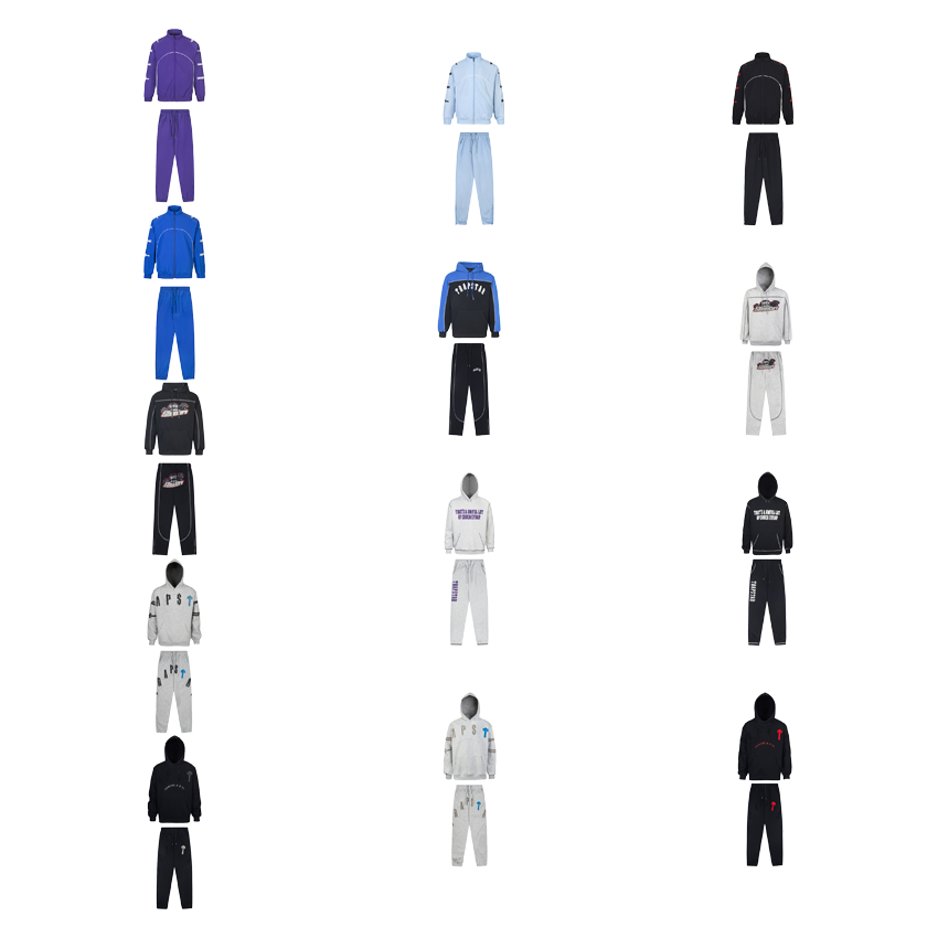Trapstar Tracksuit Set Streetwear Matching Set Multicolor