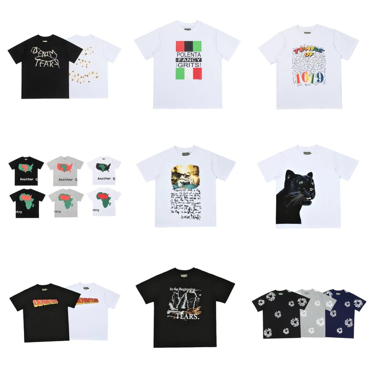 Denim Tears Graphic Streetwear T-Shirt Multicolor