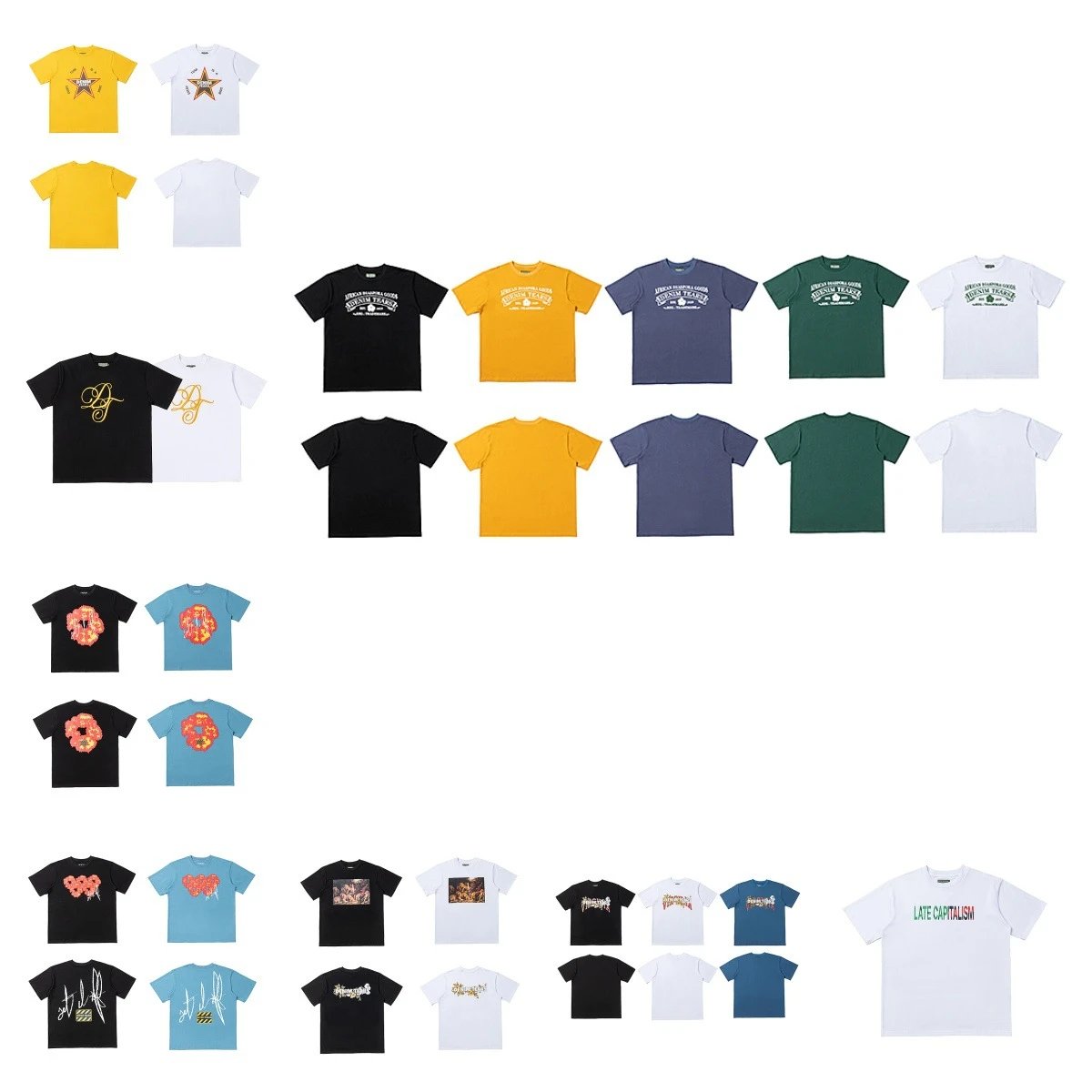 Denim Tears Graphic Print Cotton T-Shirt Multicolor