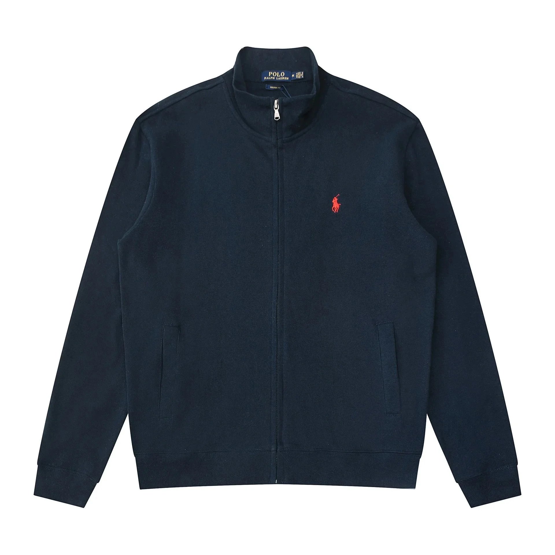 Polo Ralph Lauren PRL Full-Zip Mock Neck Casual Sweater Navy