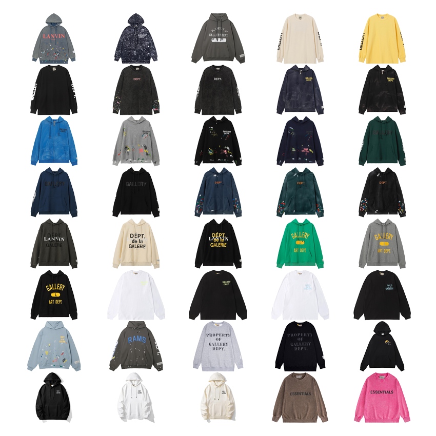 Gallery Dept. Graphic Print Streetwear Hoodie and Sweatshirt Collection Multicolor