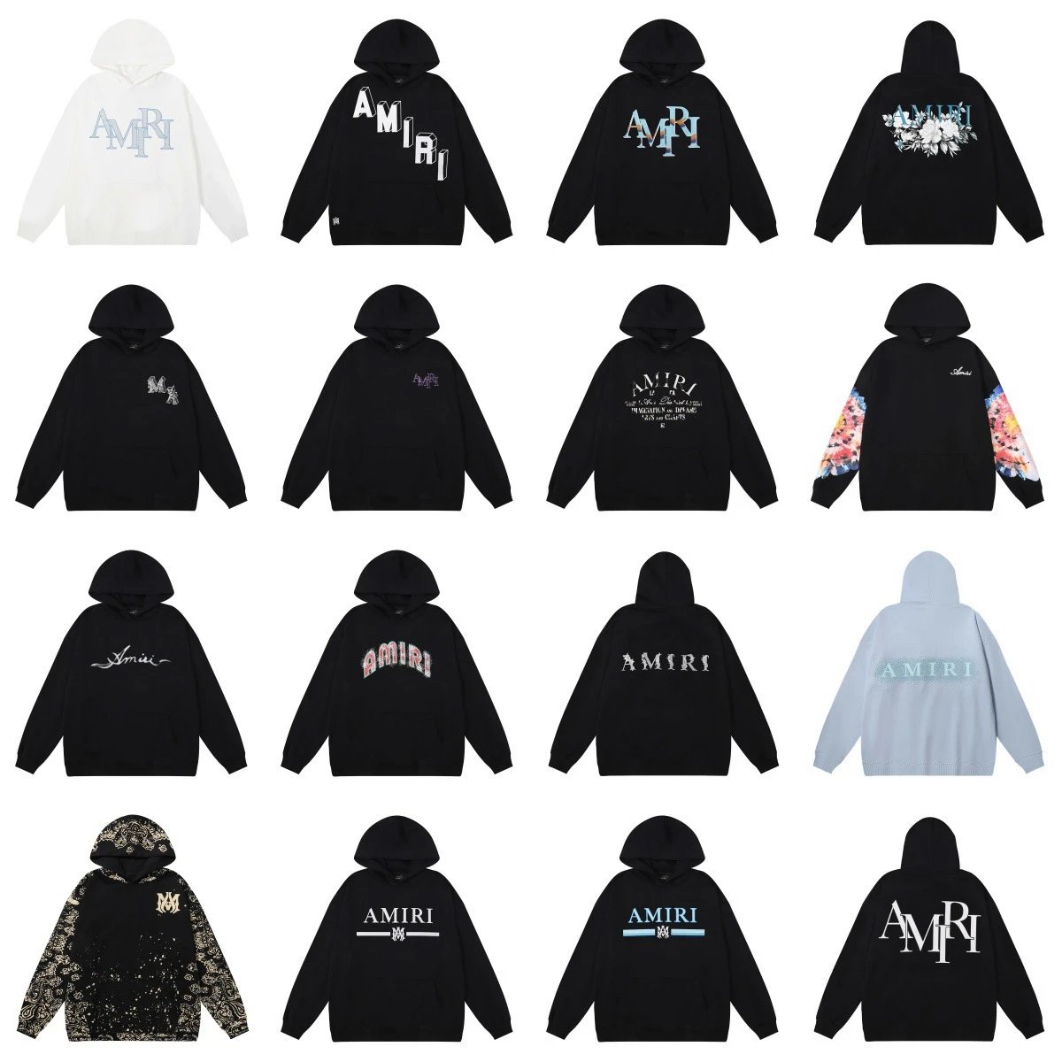 Amiri Graphic Print Oversized Hoodie Multicolor