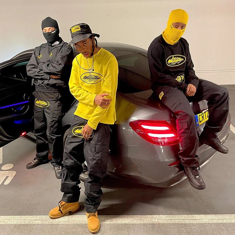 Corteiz CRTZ Alcatraz Graphic Streetwear Long Sleeve Shirt Yellow