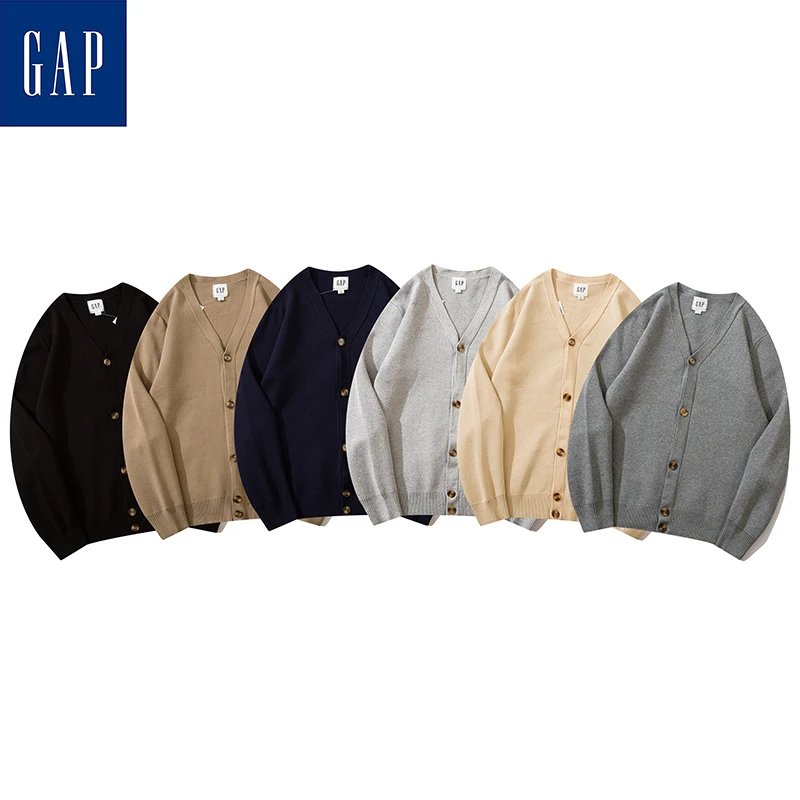 GAP V-Neck Cardigan Knit Sweater Multicolor