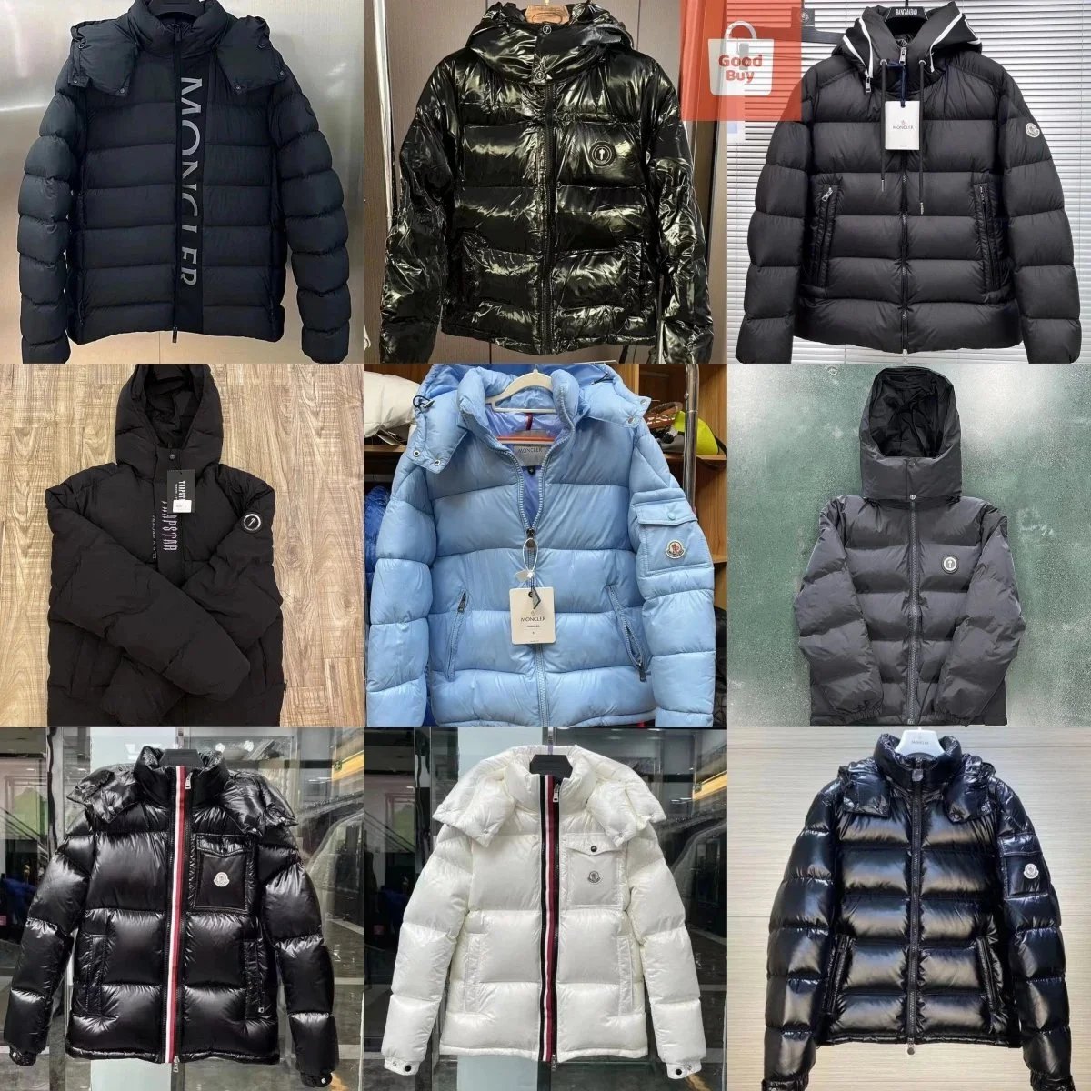 Moncler Puffer Jacket Collection Warm Down Winter Jackets Black White Blue