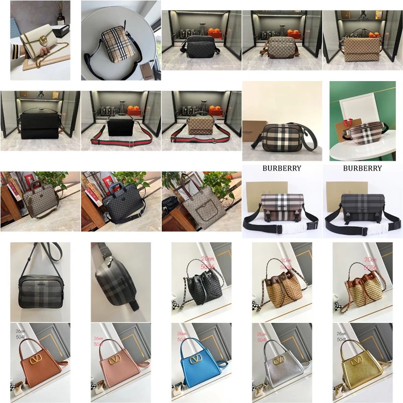 Burberry Check Print Casual Crossbody Bag Beige