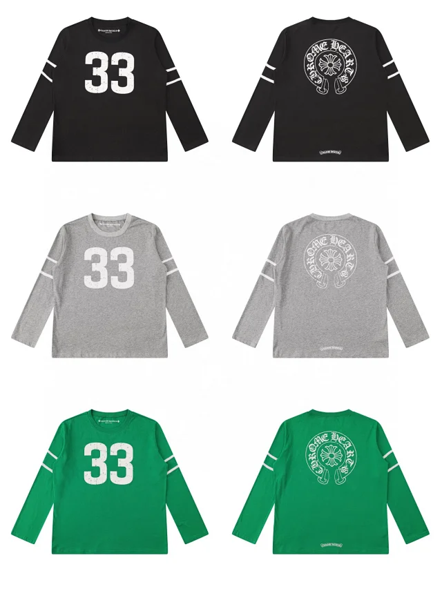 Chrome Hearts 33 Number Graphic Long Sleeve Shirt Multicolor