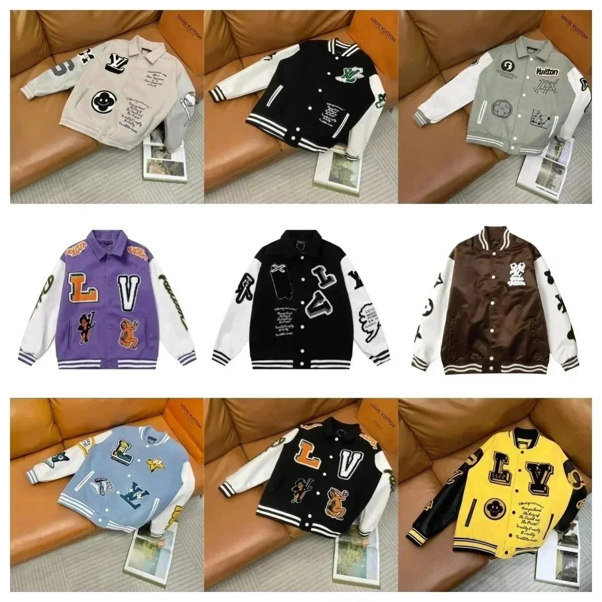 Louis Vuitton LV Varsity Patchwork Streetwear Jacket Multicolor