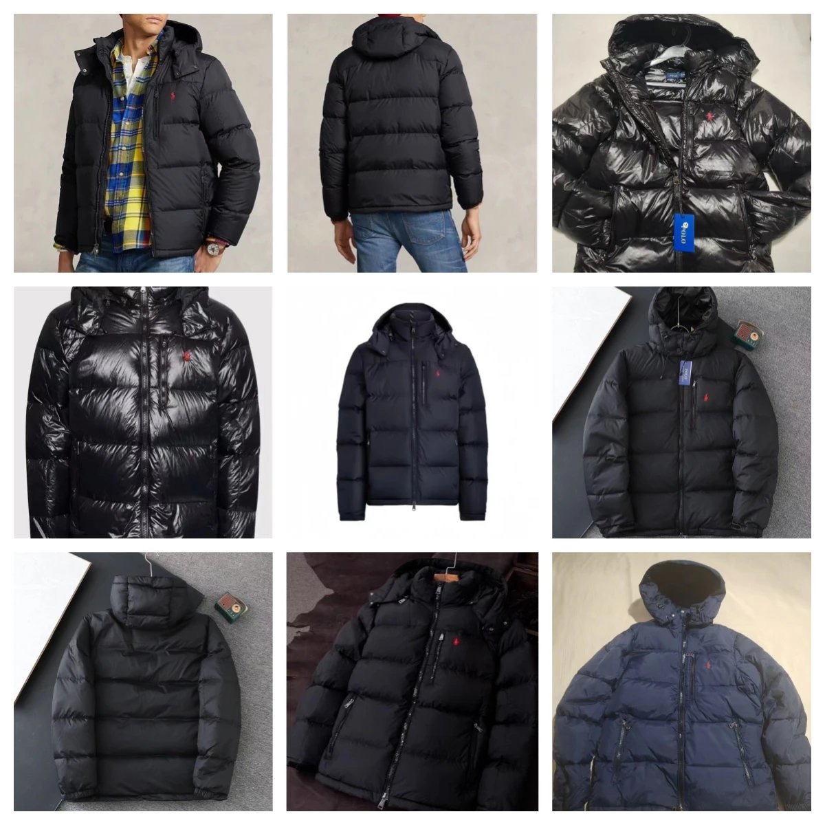 Ralph Lauren RL Water-Repellent Down Jacket Puffer Jacket Black