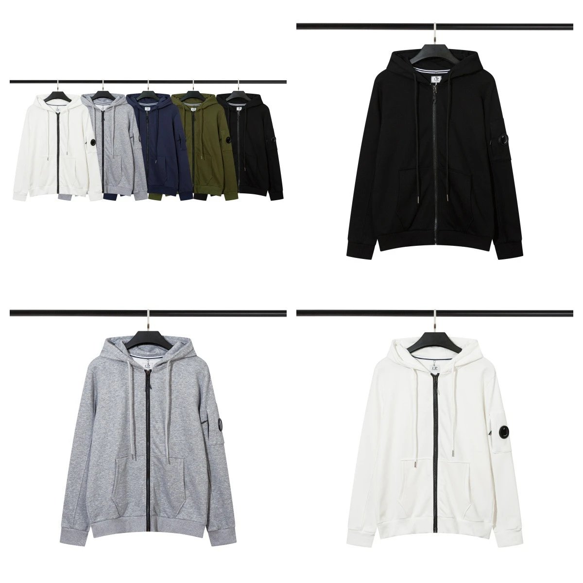C.P. Company Goggle Lens Zip-Up Hoodie Multicolor