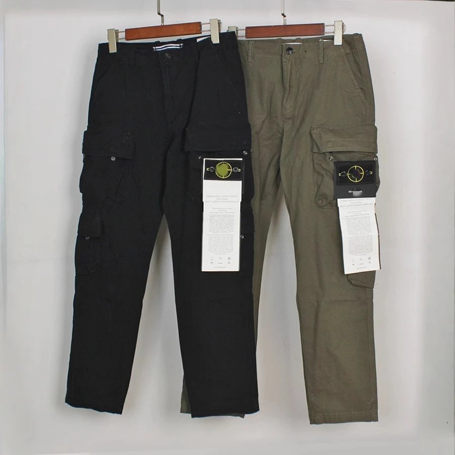 Stone Island Ghost Piece Cargo Pants Utility Trousers Black and Olive