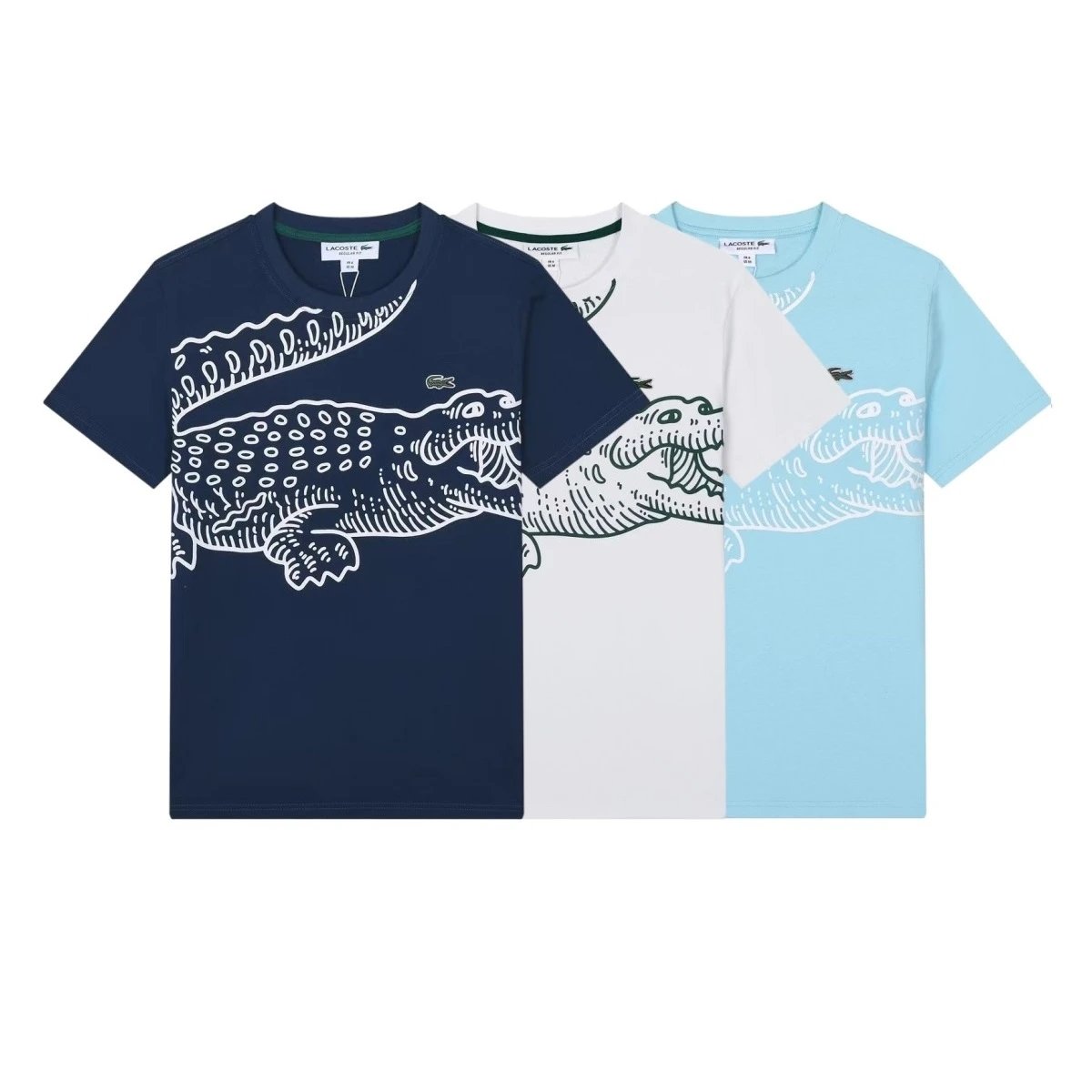 Lacoste Graphic Print Cotton T-Shirt Multicolor