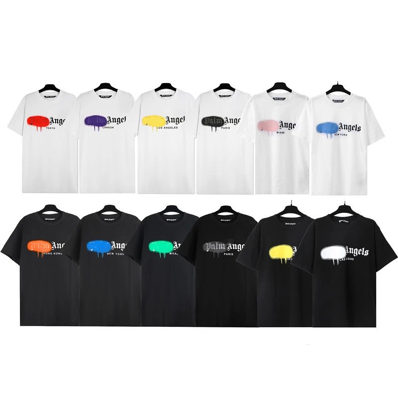 Palm Angels Spray Paint City Graphic T-Shirt Multicolor