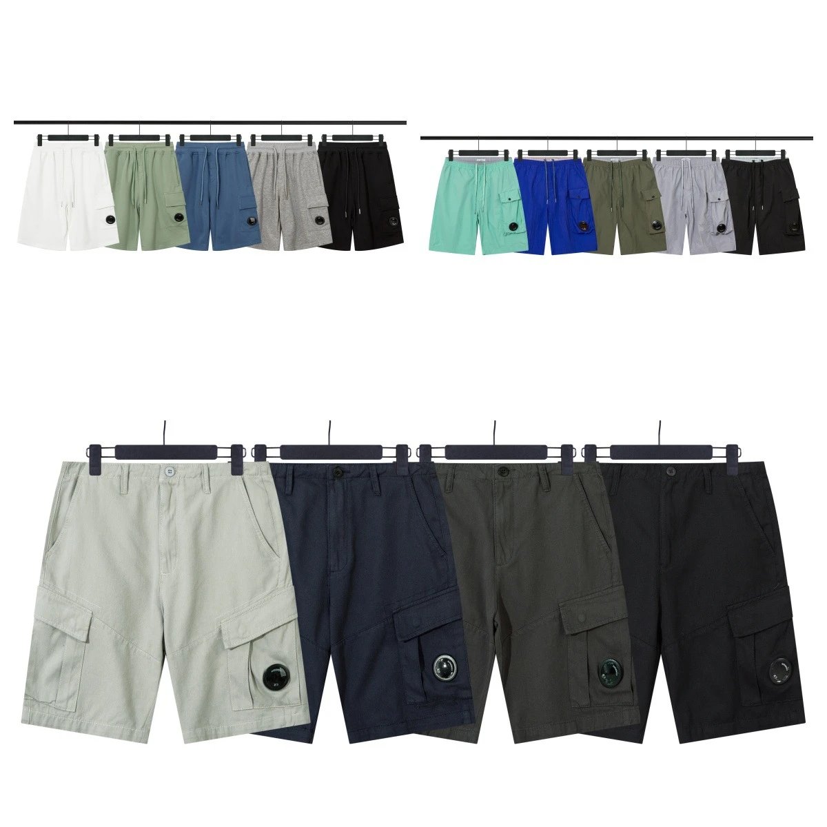 C.P. Company Lens Cargo Shorts Casual Summer Shorts Multicolor