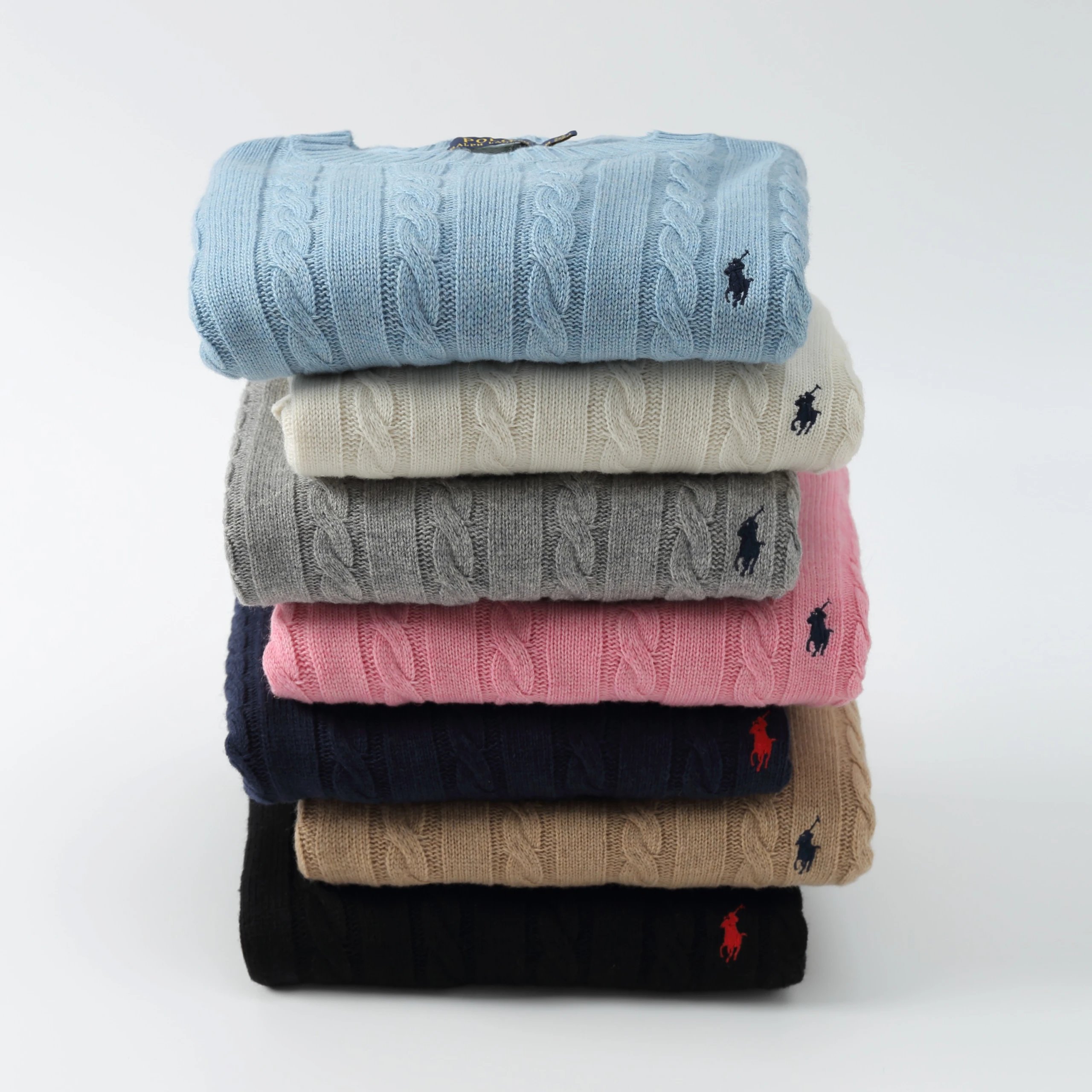 Ralph Lauren RL Cable Knit Classic Sweater Multicolor