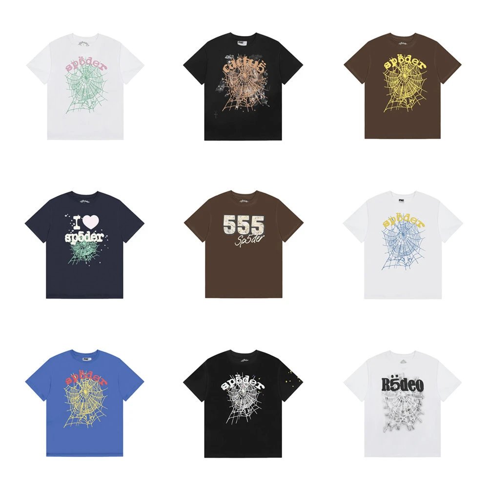 Sp5der Sp5der Web Graphic Cotton T-Shirt Multicolor
