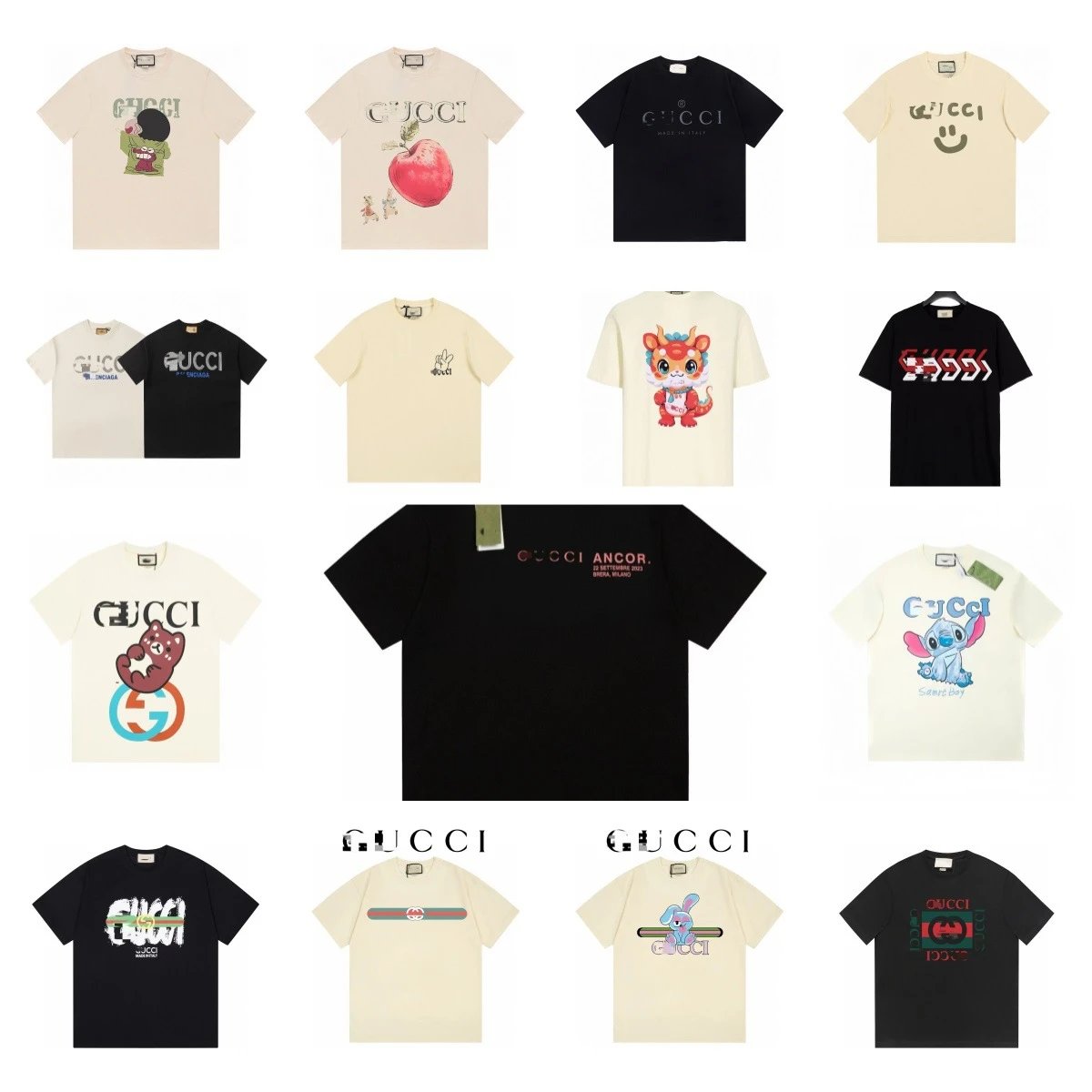 Gucci Graphic Print Oversized Tee Multicolor
