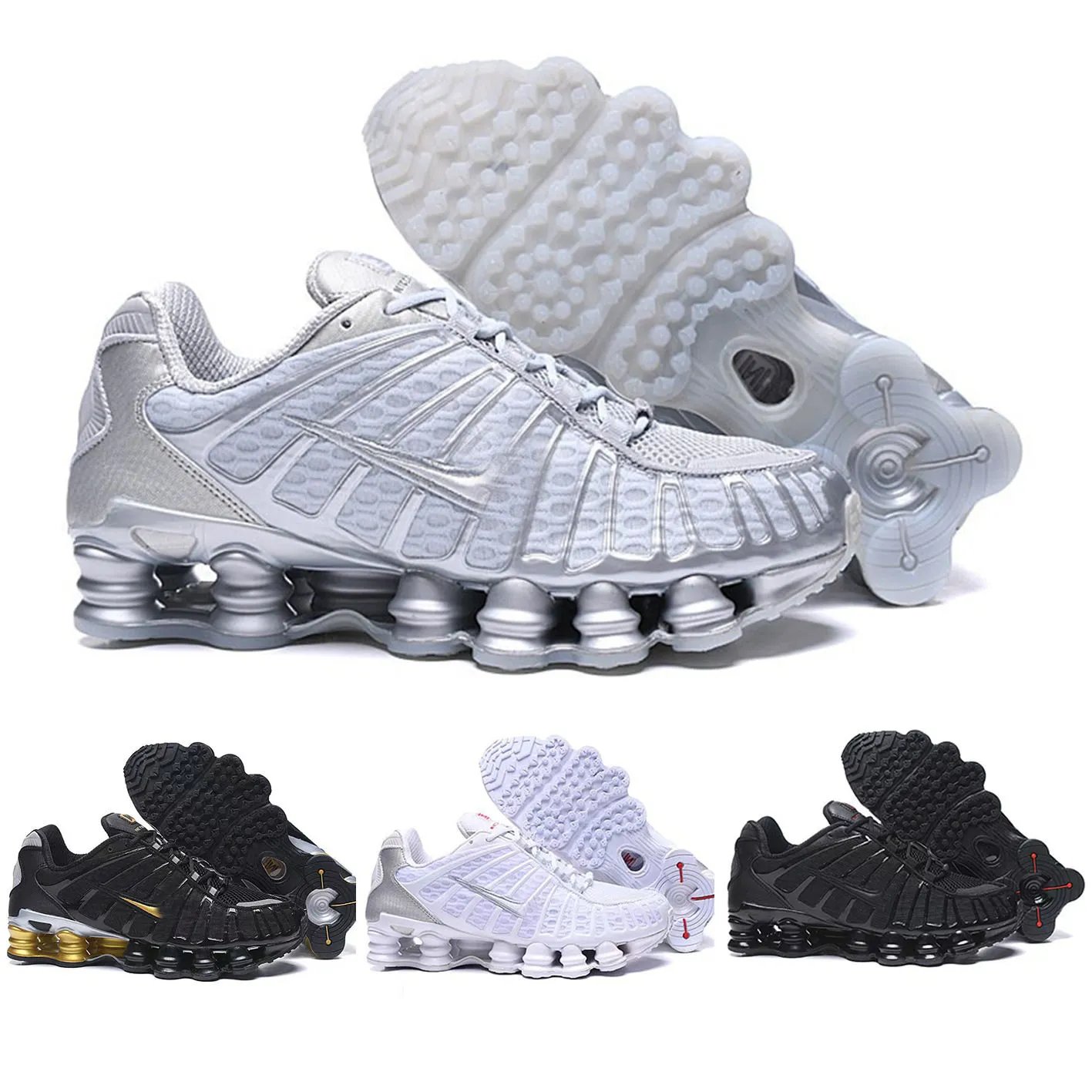 Nike Shox TL Chunky Sneakers Silver