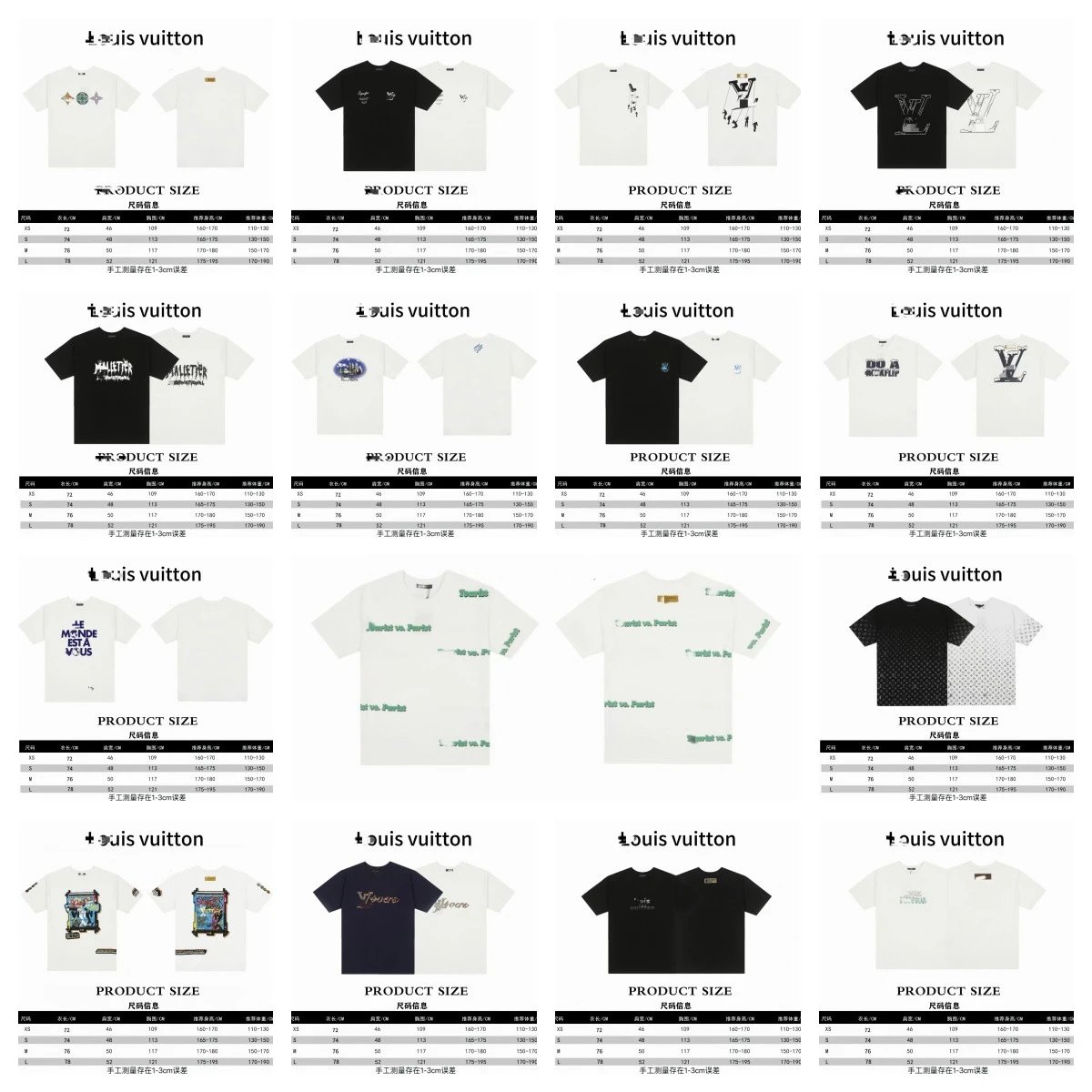 Louis Vuitton LV Graphic Print Cotton T-Shirt Multicolor