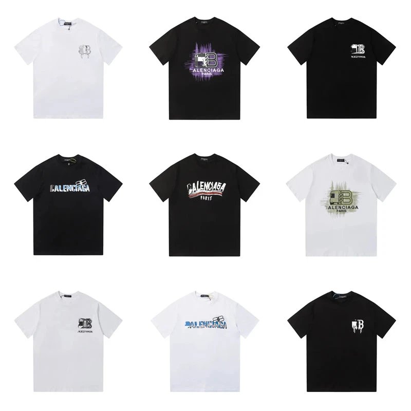 Balenciaga Graphic Print Oversized T-Shirt Multicolor