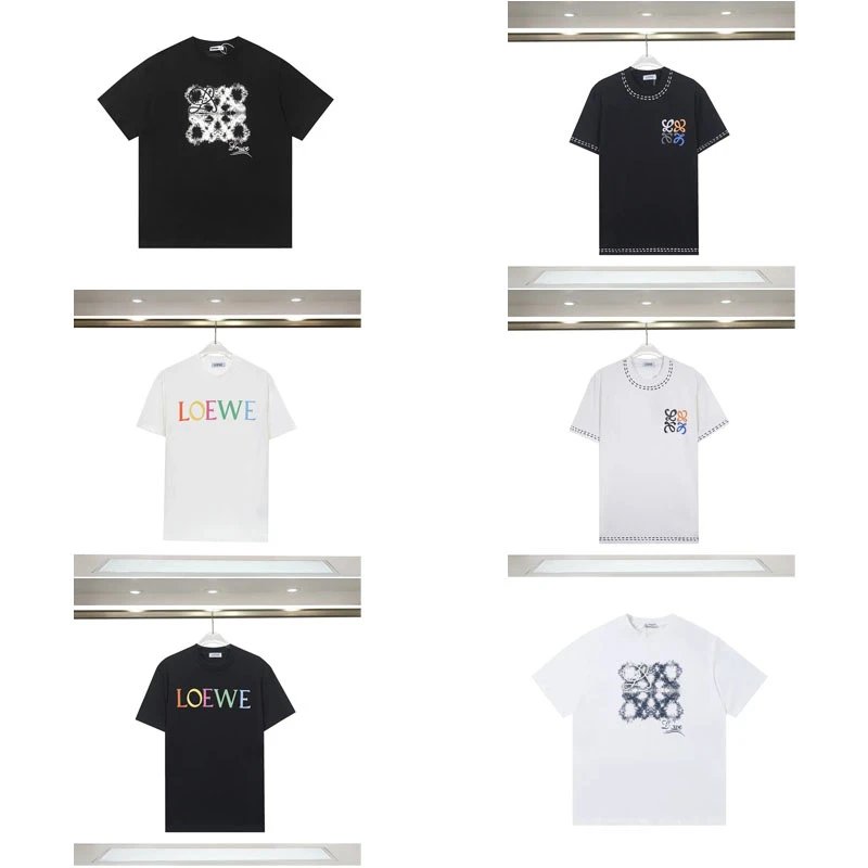 Loewe Anagram Graphic Cotton T-Shirt Multicolor