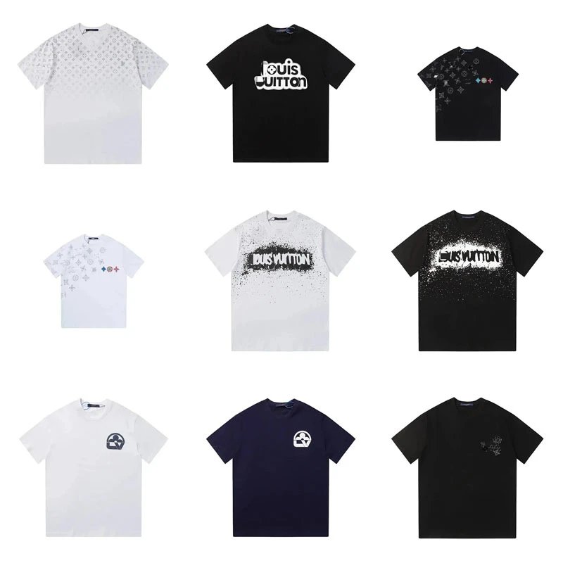 Louis Vuitton LV Monogram Graphic Cotton T-Shirt Collection Multicolor