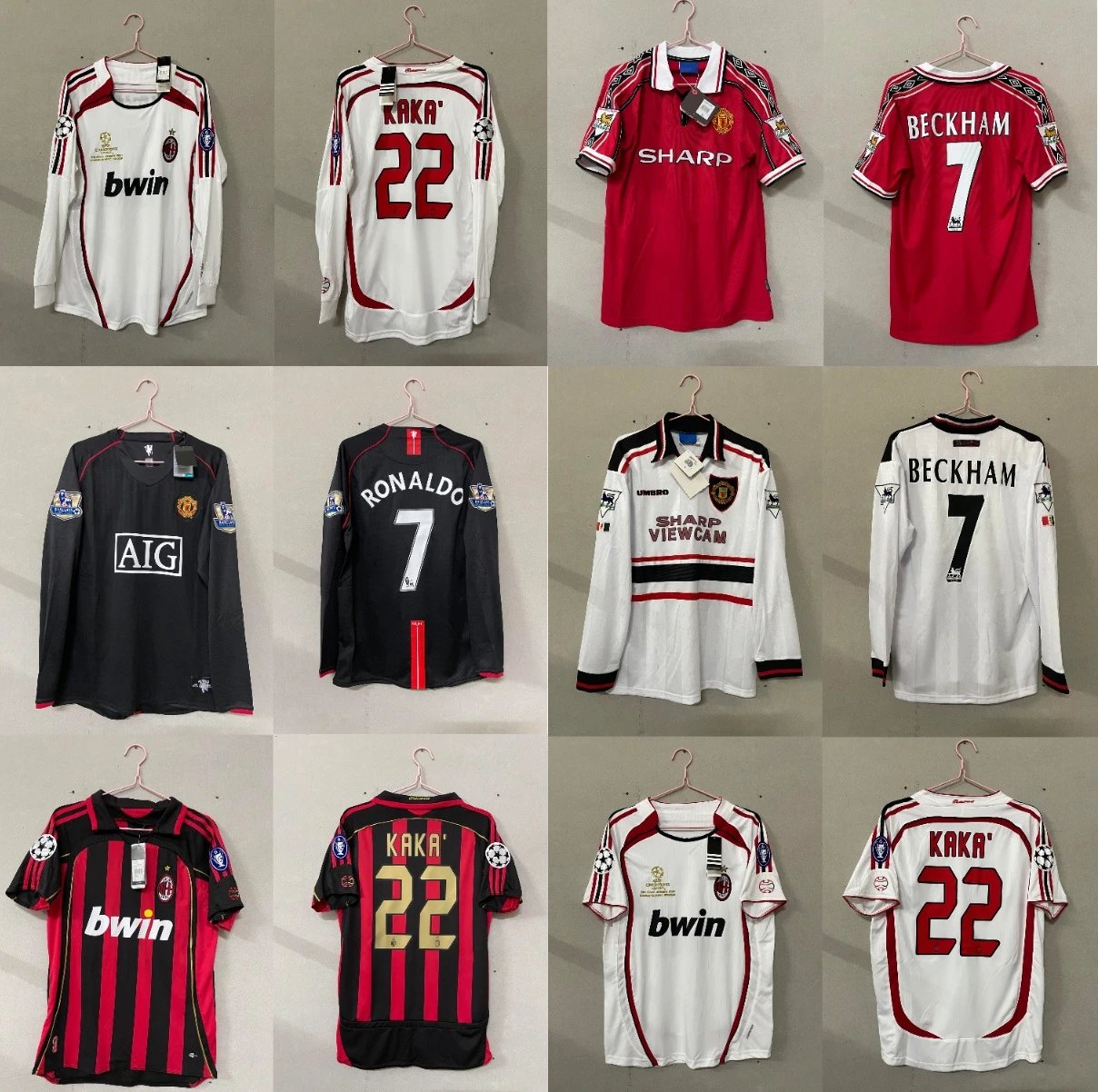 Design Vintage Football Jerseys Retro Soccer Training Kit Multicolor