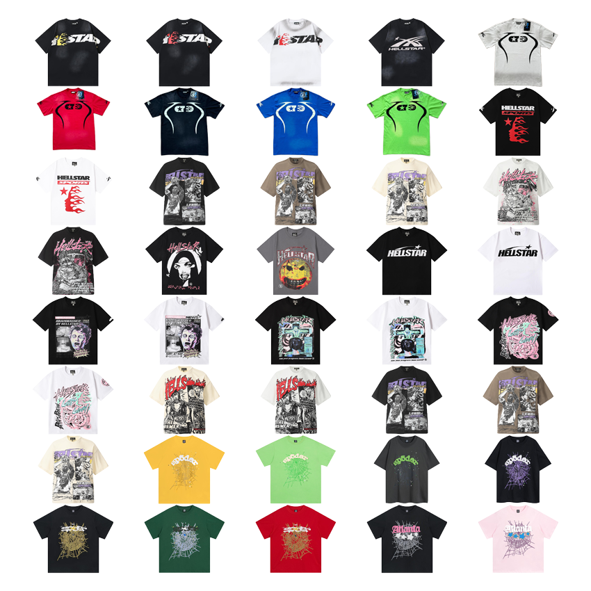Hellstar Graphic Print Oversized Tee Multicolor