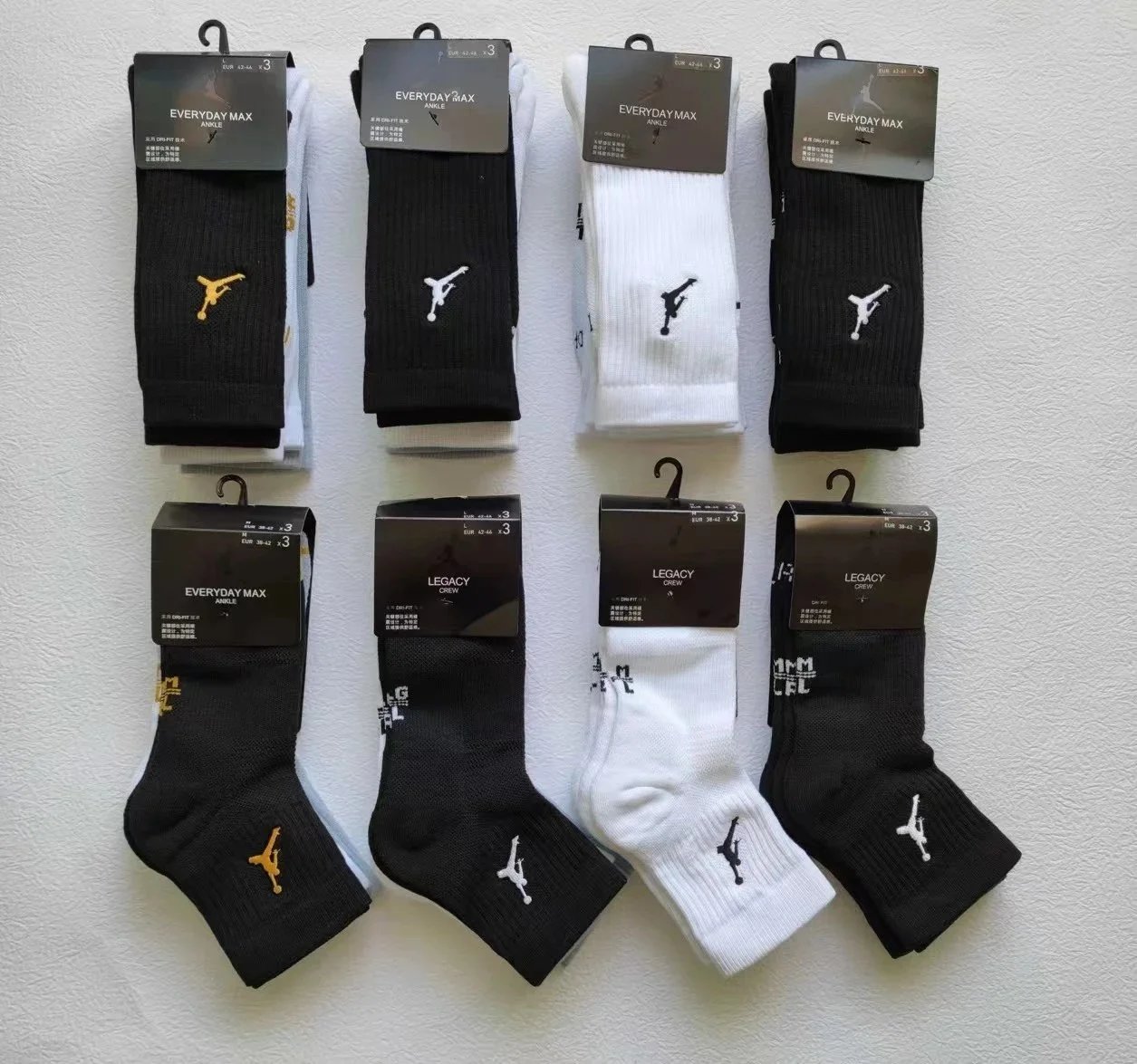 Jordan Everyday Max and Legacy Crew Athletic Socks Multicolor