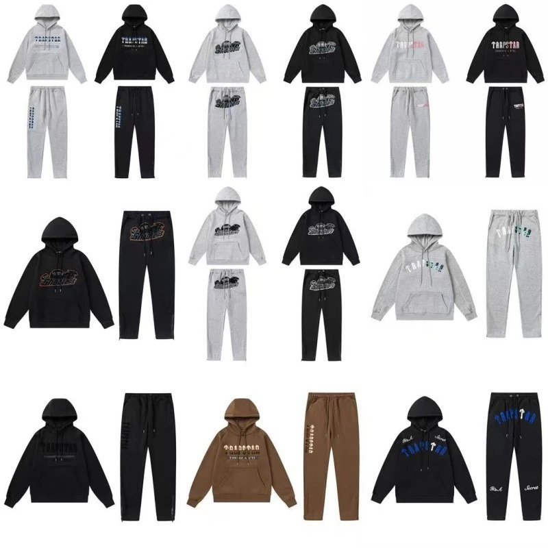 Trapstar Tracksuit Set Oversized Streetwear Matching Set Multicolor