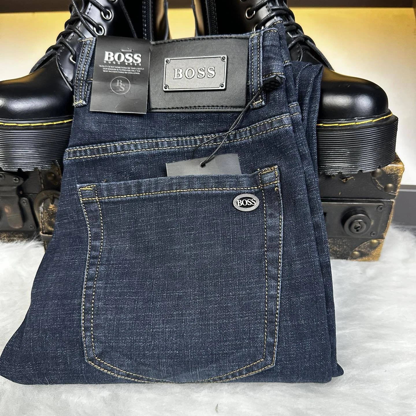 Hugo Boss Boss Denim Slim Fit Jeans Dark Blue