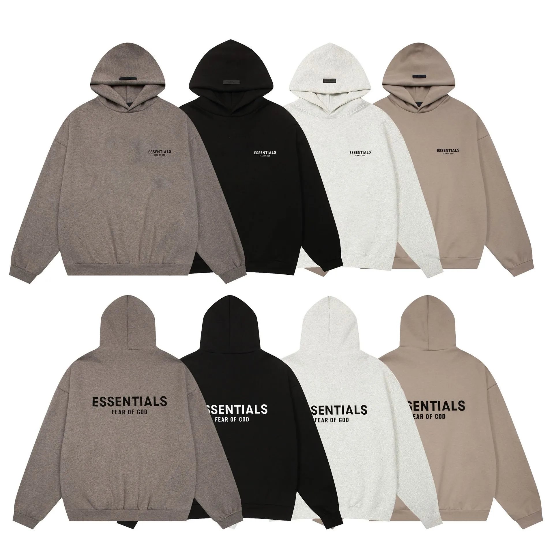 Fear of God Essentials Graphic Print Oversized Hoodie Multicolor