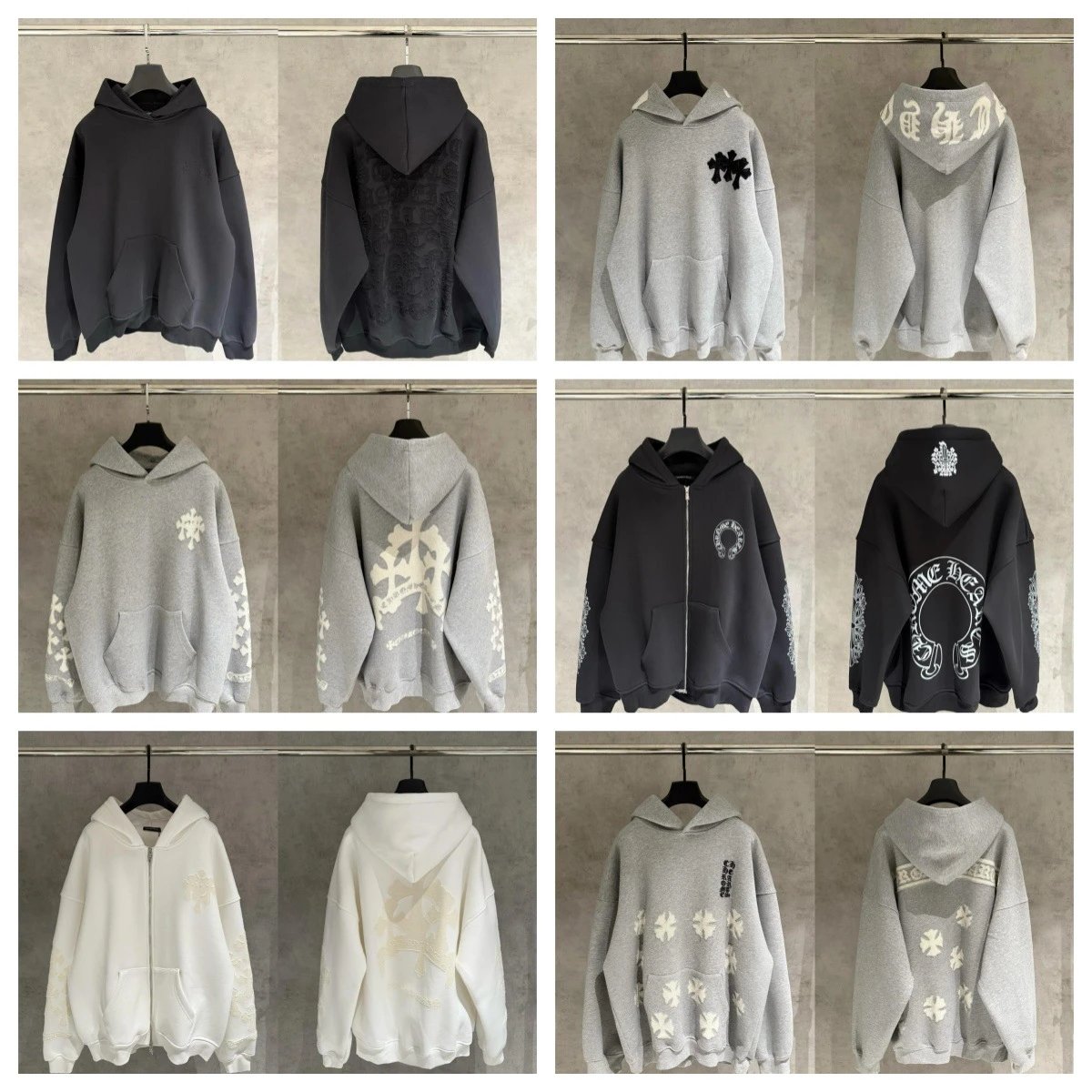Chrome Hearts Graphic Print Oversized Hoodie Multicolor